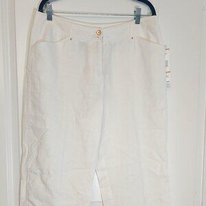 White linen capris - NWT